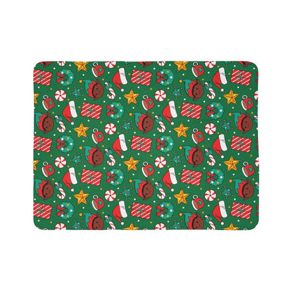 Holiday Elf Sherpa Blanket - Afrocentric Art by The Trini Gee