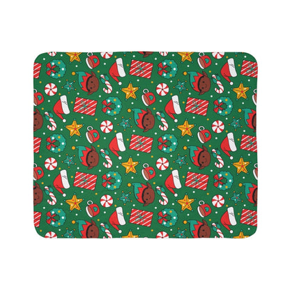 Holiday Elf Sherpa Blanket - Afrocentric Art by The Trini Gee