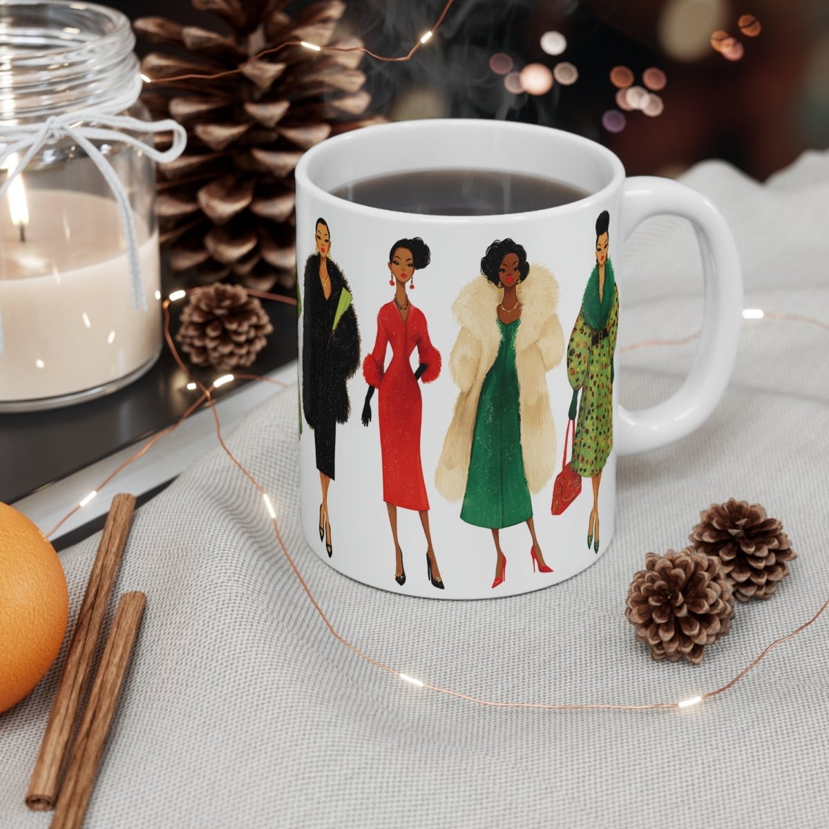 Holiday Fashion Mug - Afrocentric Art by The Trini Gee