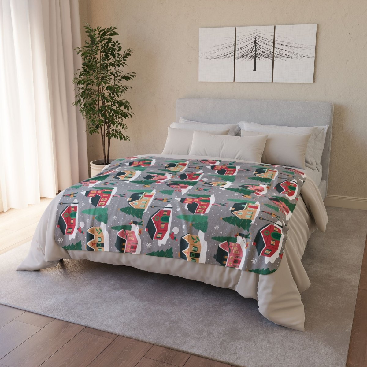 Holiday Homes Sherpa Blanket - Afrocentric Art by The Trini Gee