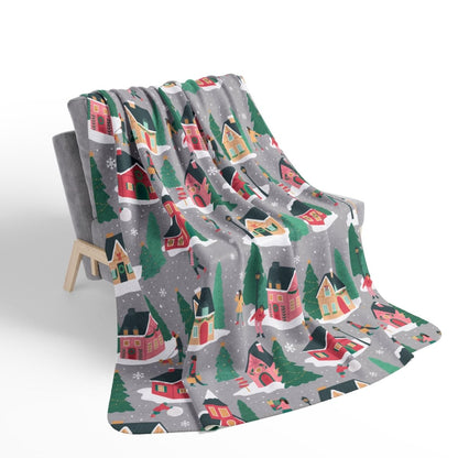 Holiday Homes Sherpa Blanket - Afrocentric Art by The Trini Gee