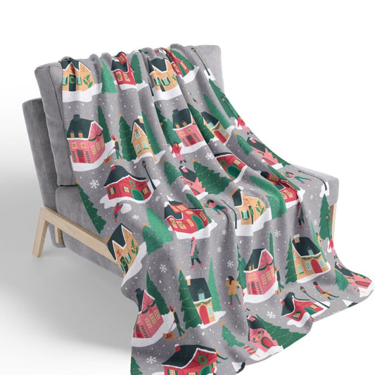 Holiday Homes Sherpa Blanket - Afrocentric Art by The Trini Gee