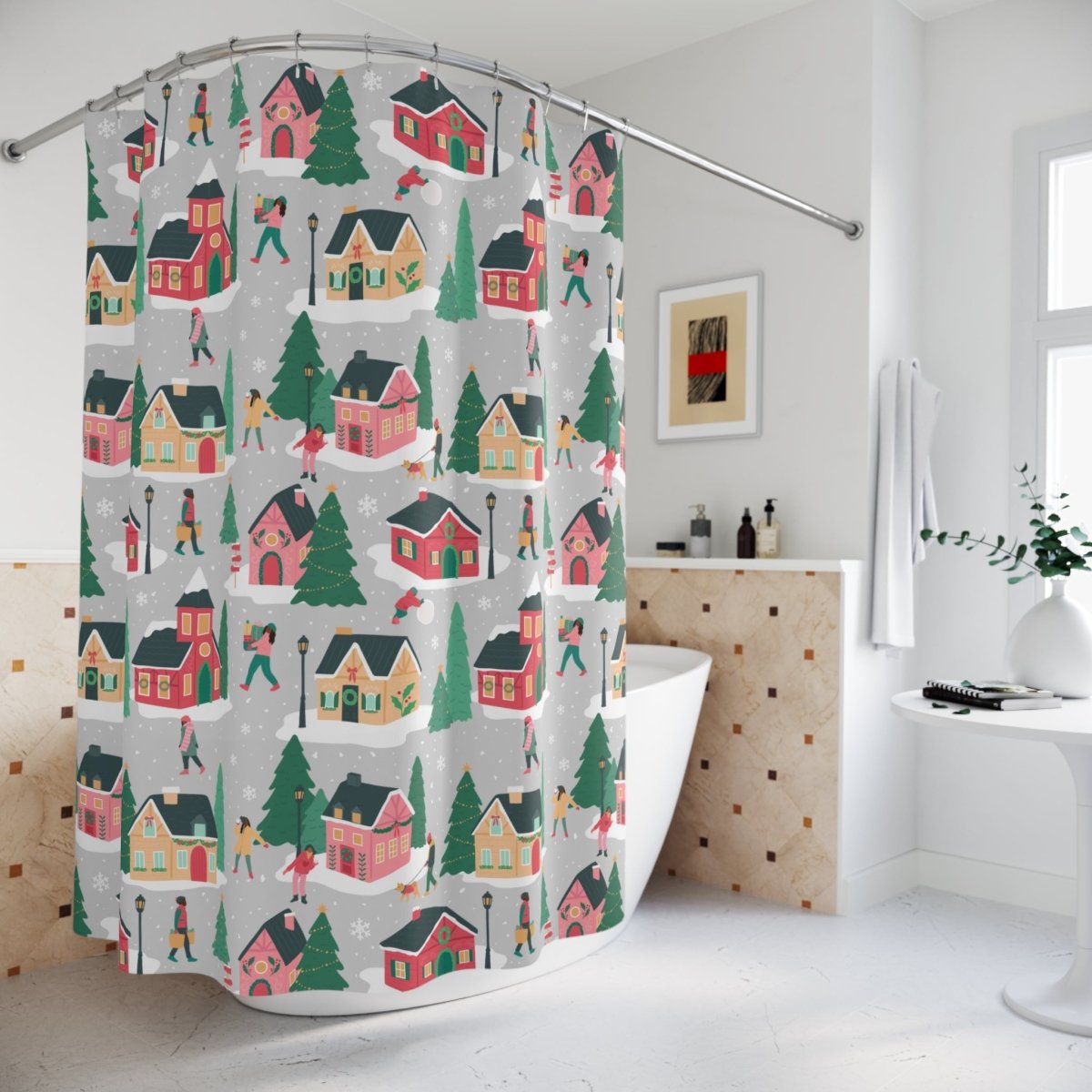 Holiday Homes Shower Curtain - Afrocentric Art by The Trini Gee
