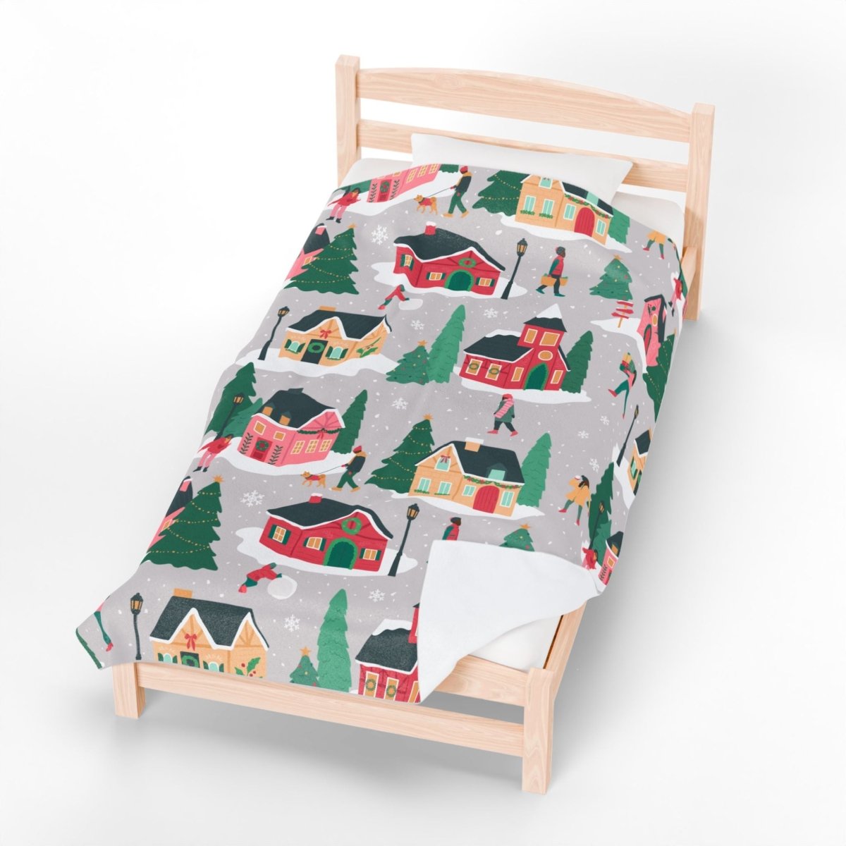 Holiday Houses Throw Blanket - Afrocentric Art by The Trini Gee