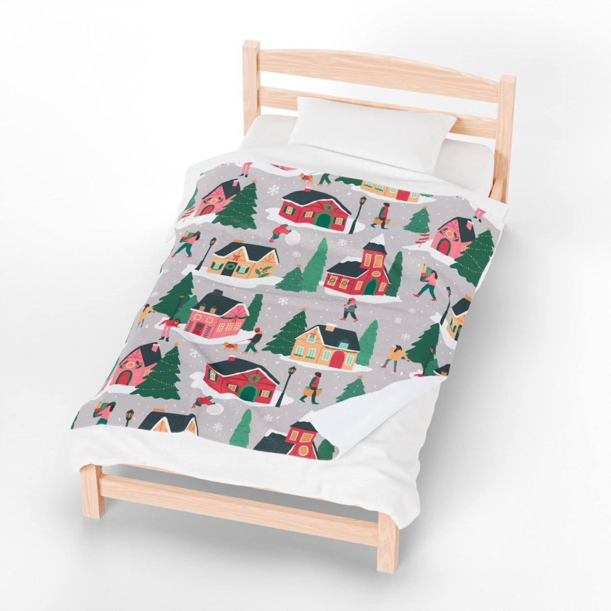 Holiday Houses Throw Blanket - Afrocentric Art by The Trini Gee