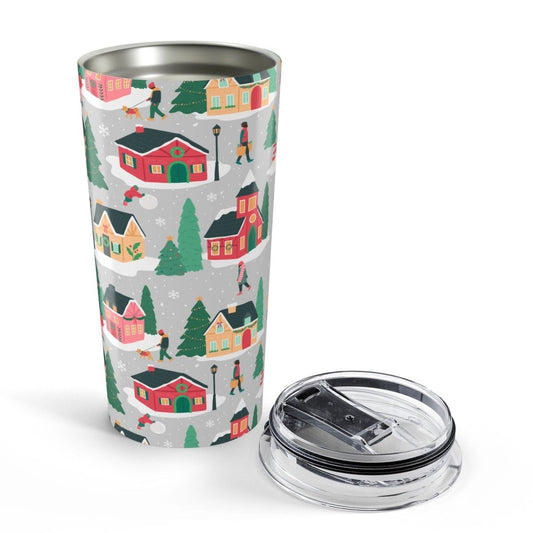 Holiday Houses Tumbler - Afrocentric Art by The Trini Gee