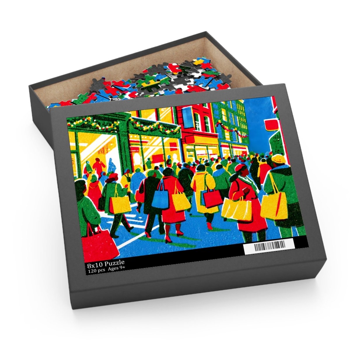 Holiday Shoppers Puzzle - Afrocentric Art by The Trini Gee
