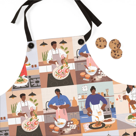 Home Cooking Apron - Afrocentric Art by The Trini Gee