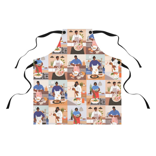 Home Cooking Apron - Afrocentric Art by The Trini Gee