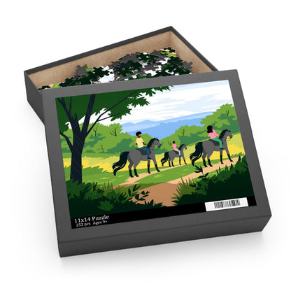 Horseback Riding Puzzle - Afrocentric Art by The Trini Gee