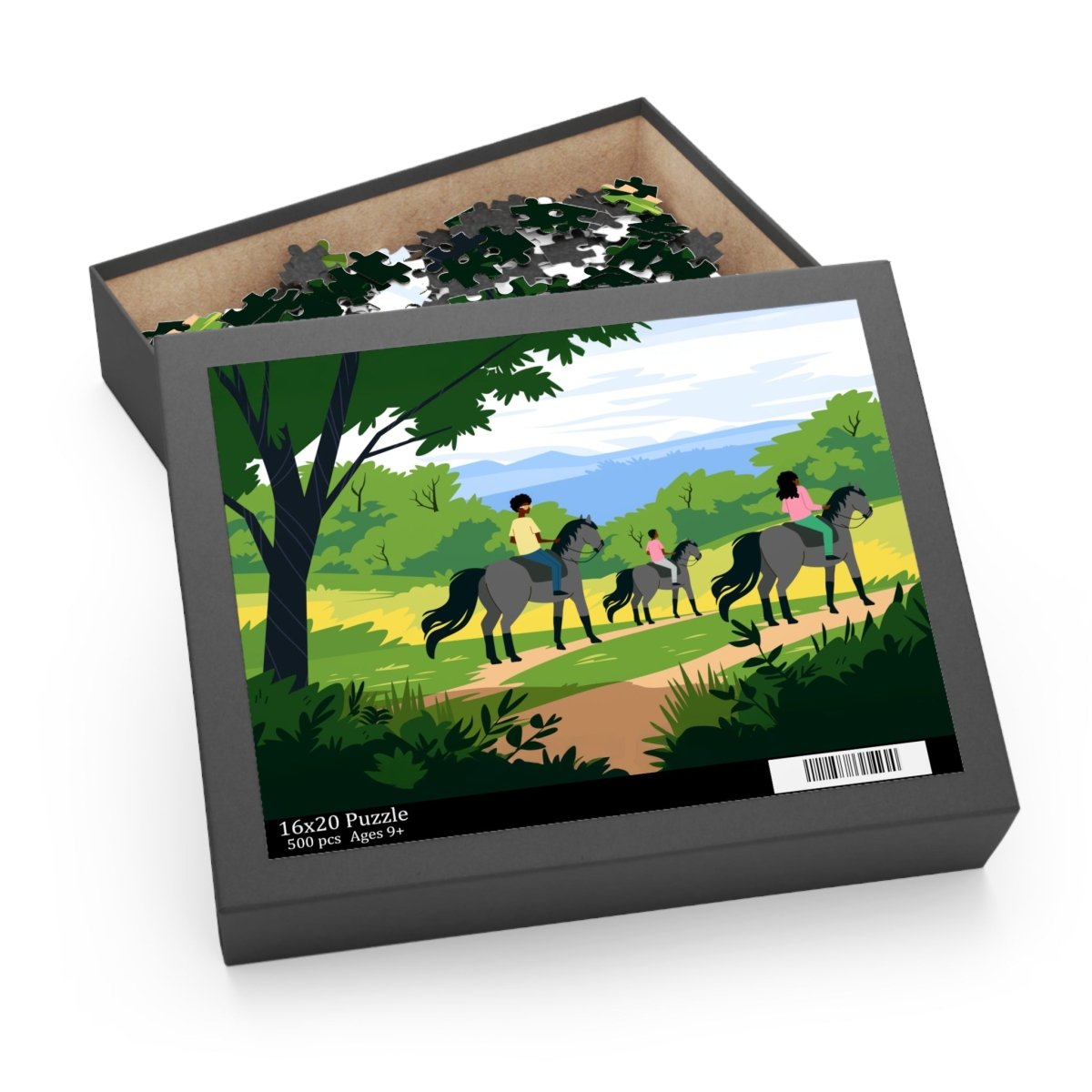 Horseback Riding Puzzle - Afrocentric Art by The Trini Gee