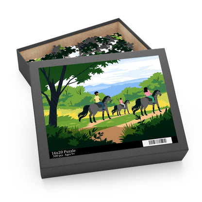 Horseback Riding Puzzle - Afrocentric Art by The Trini Gee