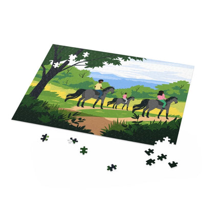 Horseback Riding Puzzle - Afrocentric Art by The Trini Gee