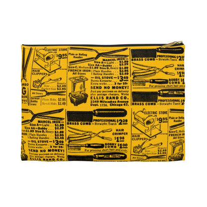 Hot Comb Ad Pouch - Afrocentric Art by The Trini Gee