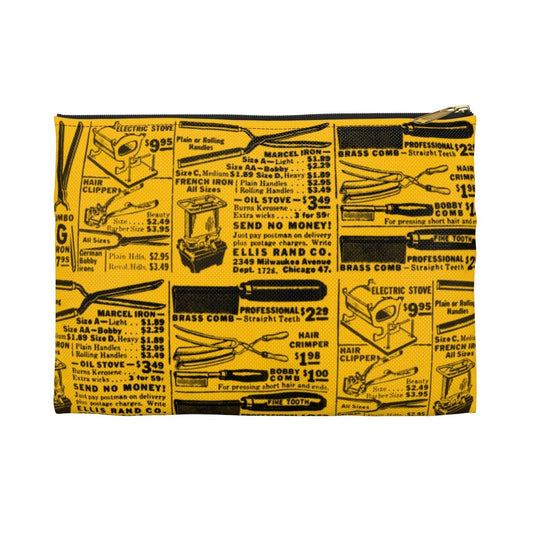 Hot Comb Ad Pouch - Afrocentric Art by The Trini Gee