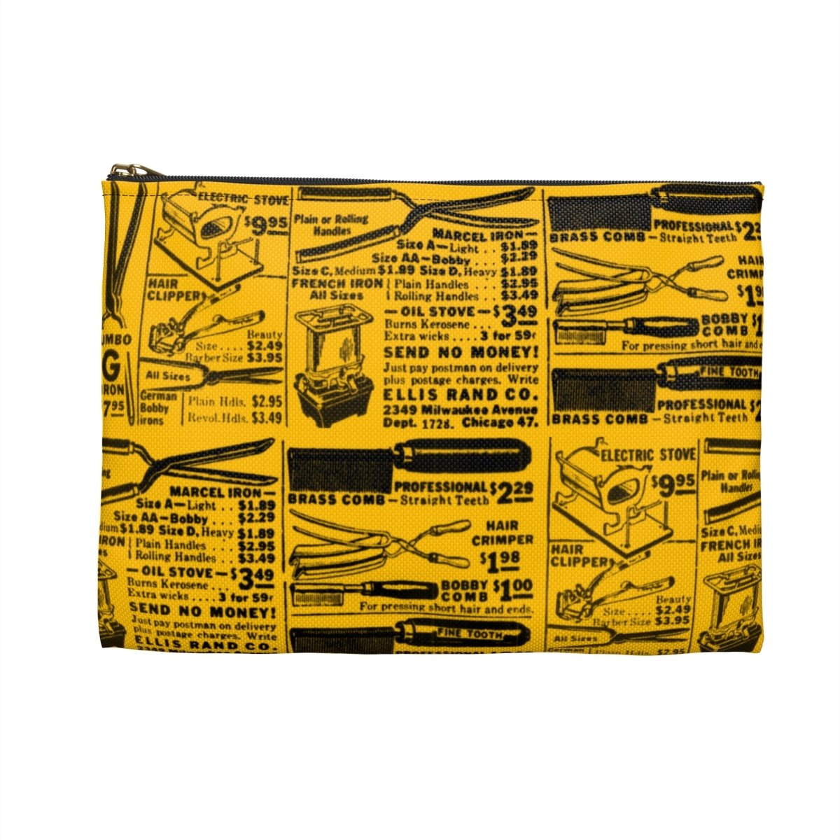 Hot Comb Ad Pouch - Afrocentric Art by The Trini Gee