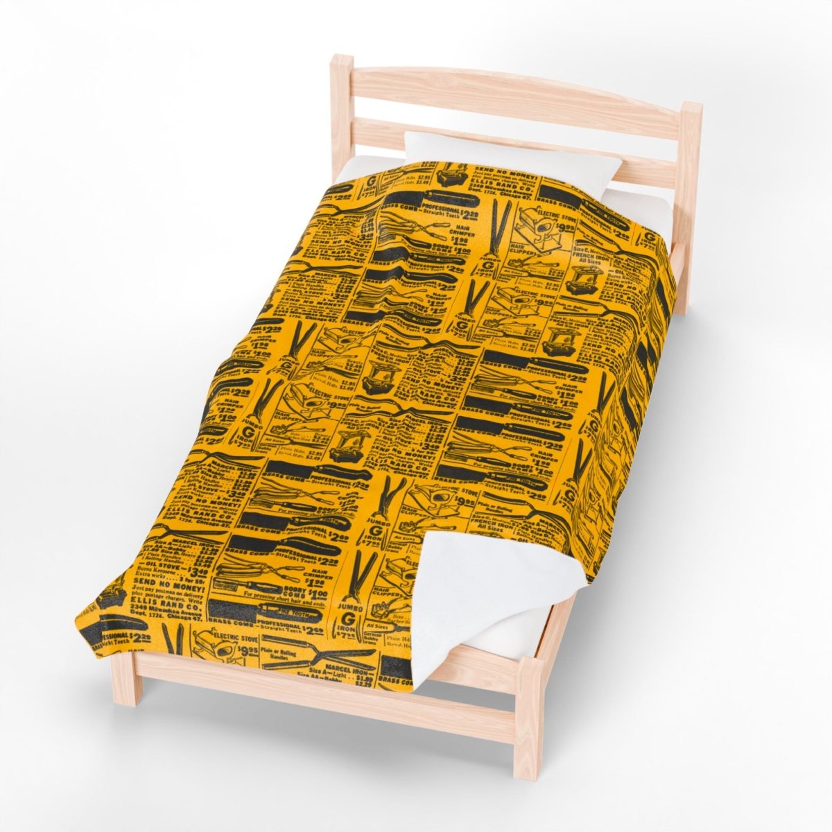 Hot Comb Ad Throw Blanket - Afrocentric Art by The Trini Gee