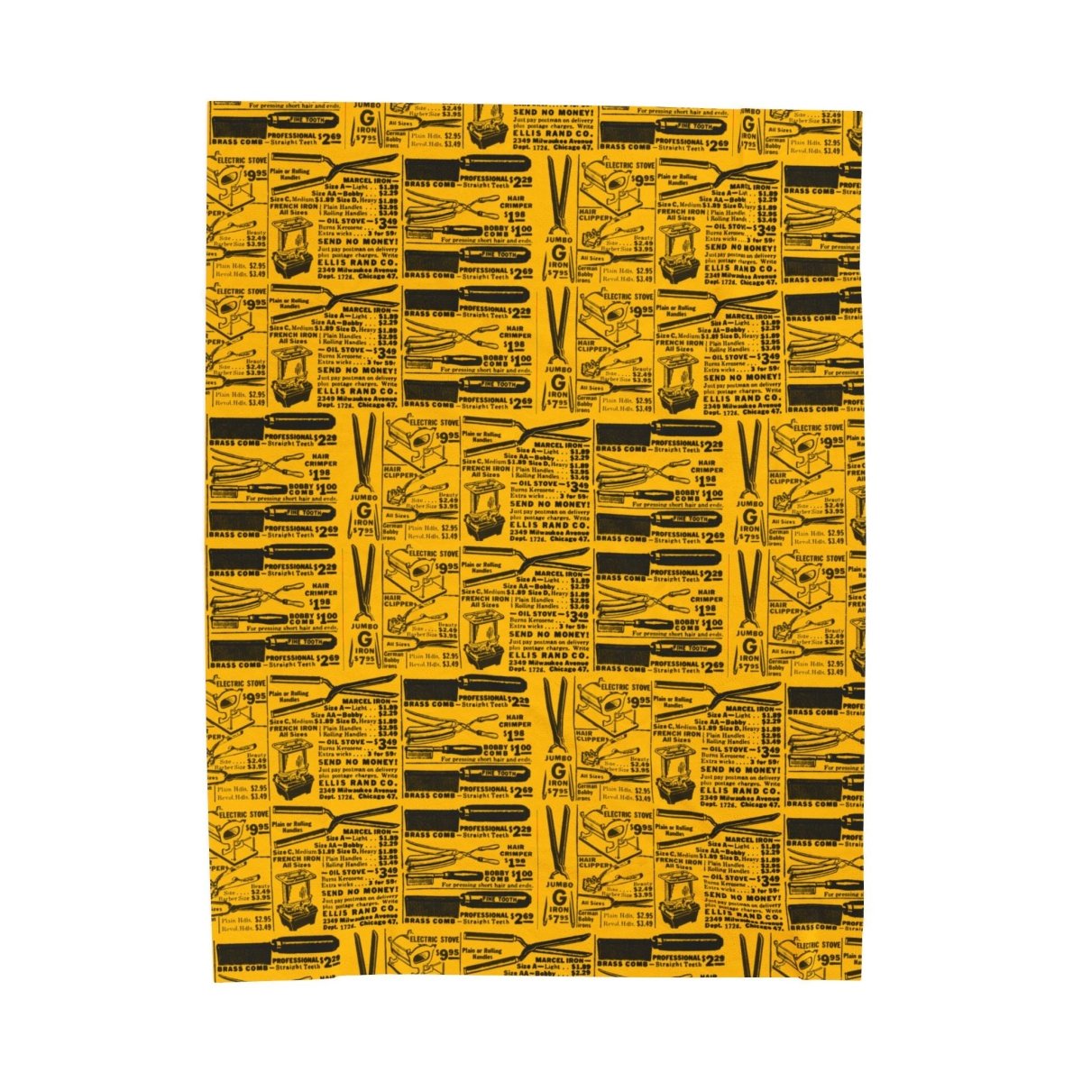 Hot Comb Ad Throw Blanket - Afrocentric Art by The Trini Gee