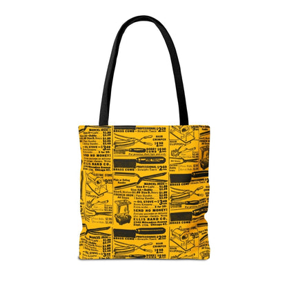 Hot Comb Ad Tote Bag - Afrocentric Art by The Trini Gee