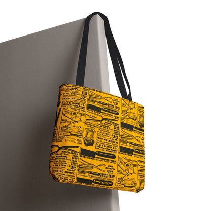 Hot Comb Ad Tote Bag - Afrocentric Art by The Trini Gee