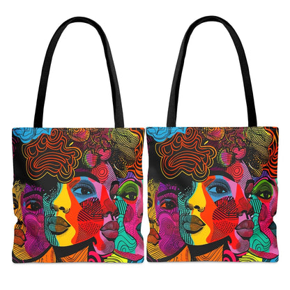 Colorful Faces Tote Bag