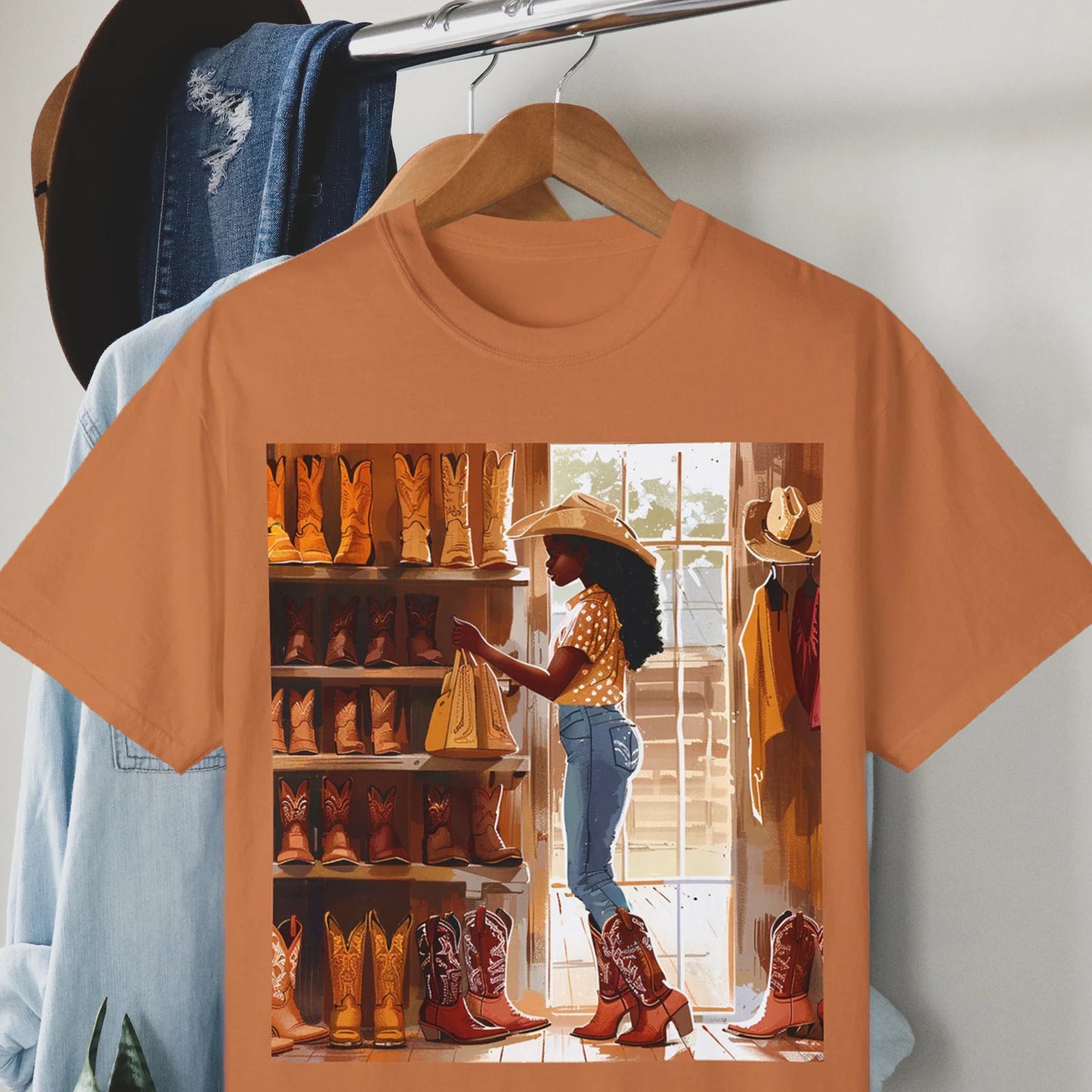 Cowgirl Shopping Shirt - Comfort Colors