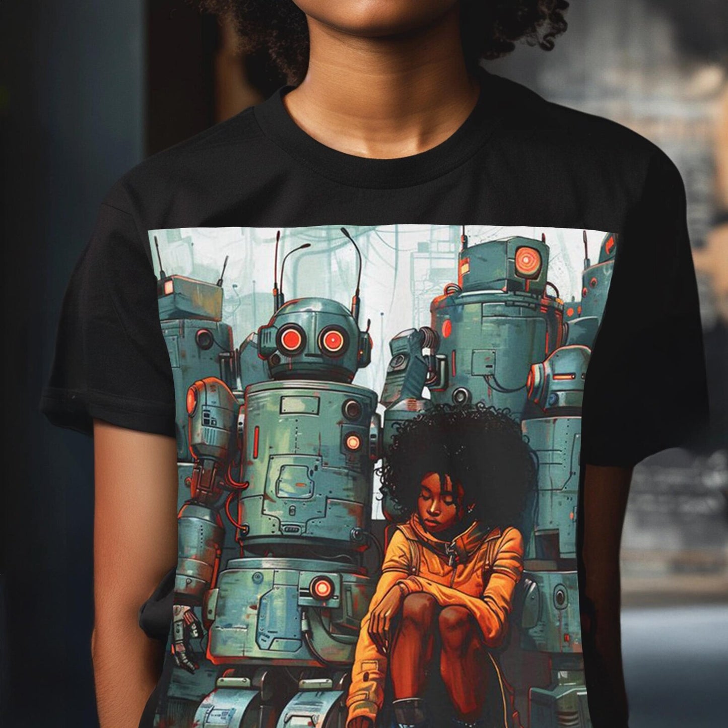 Girl with Bots Shirt