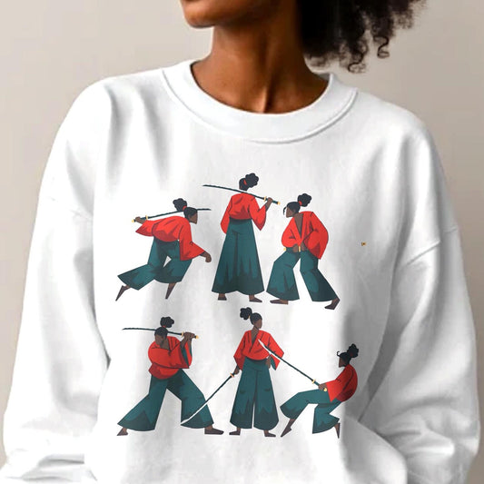Afro Woman Samurai Sweatshirt