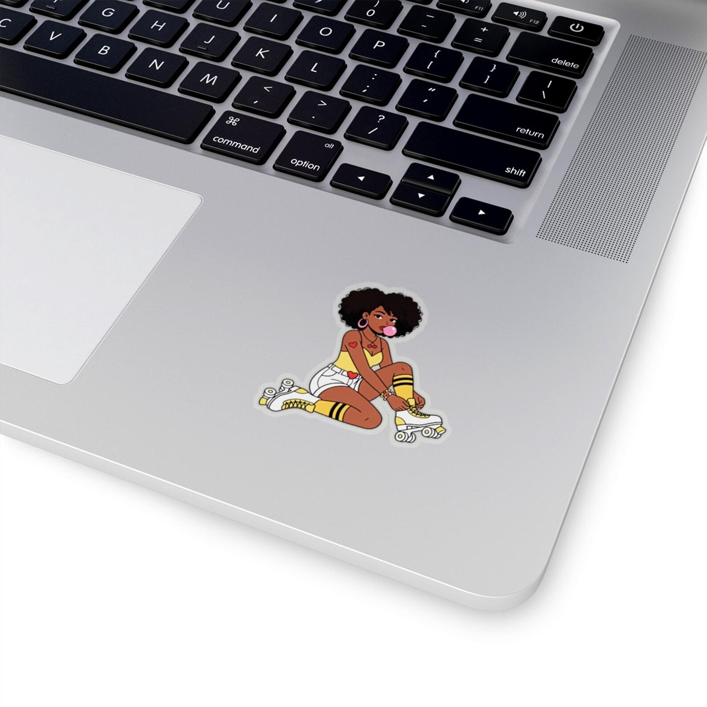 Afro Roller Girl Sticker