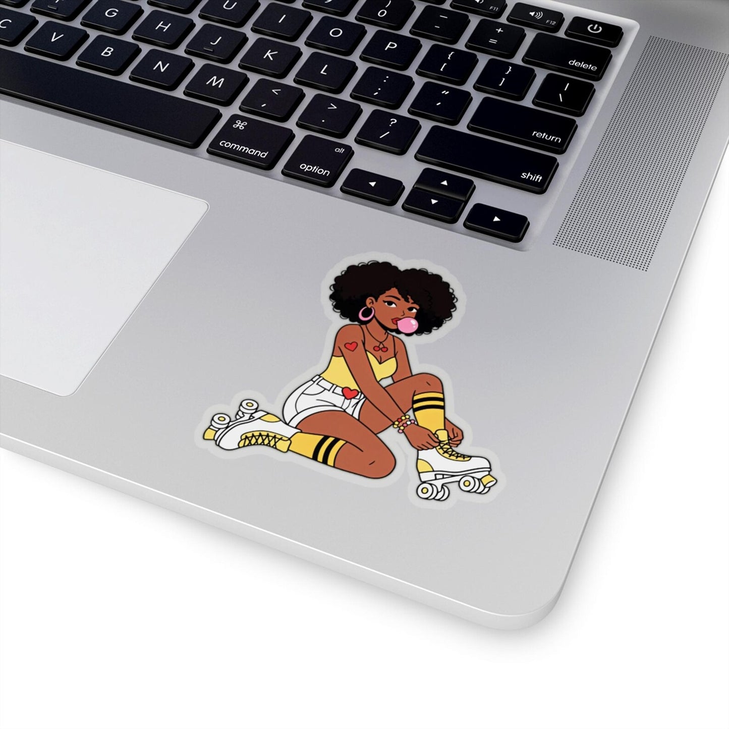 Afro Roller Girl Sticker
