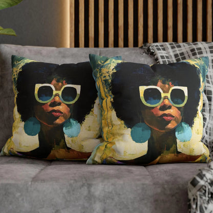 Sunny Afro Day Throw Pillow