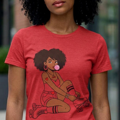 Afro Roller Girl Shirt