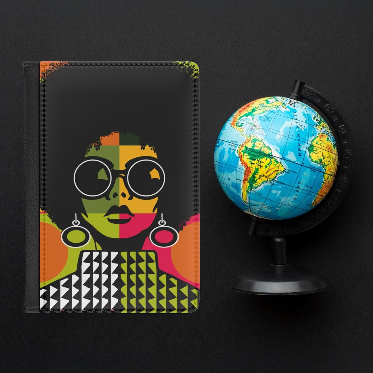 Afro Pop Portrait Passport Cover