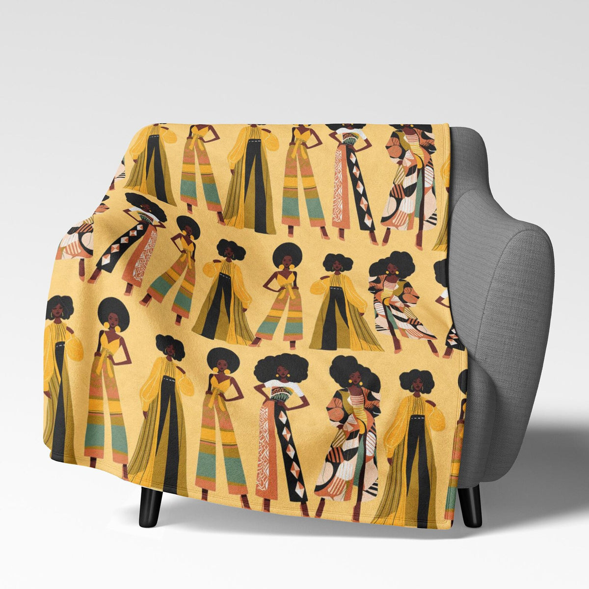 Afro Chic Throw Blanket