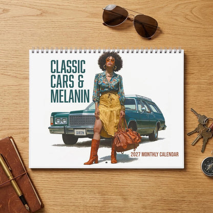 Classic Cars & Melanin 2027 Wall Calendar