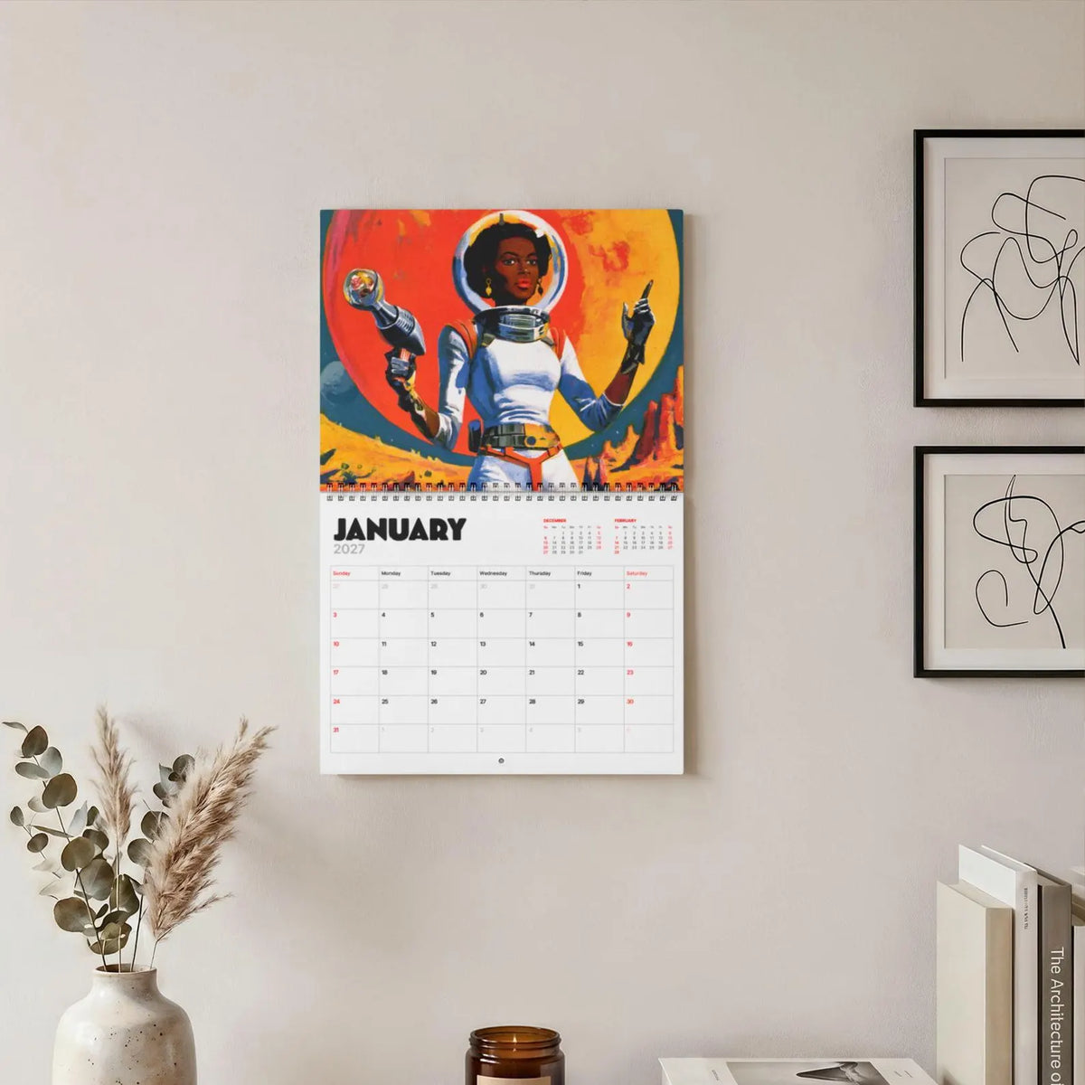 Afrofuturistic Melanin 2027 Wall Calendar