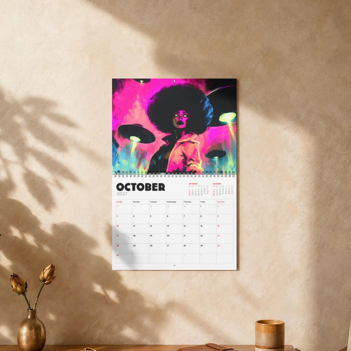Afrofuturistic Melanin 2027 Wall Calendar