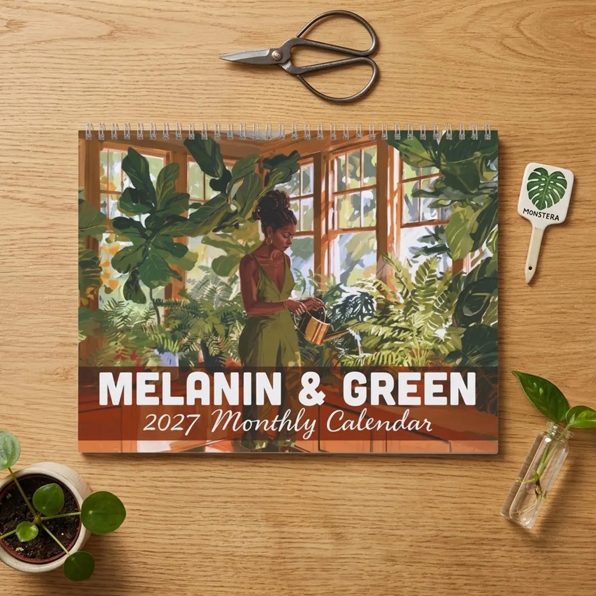 Melanin & Green 2027 Wall Calendar