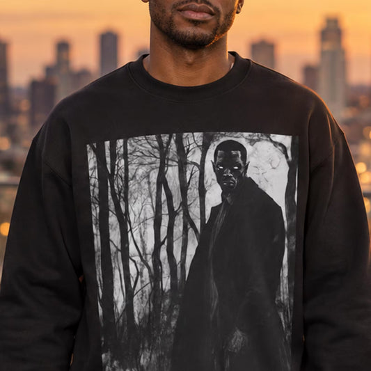Man with Glowing Eyes Sweatshirt