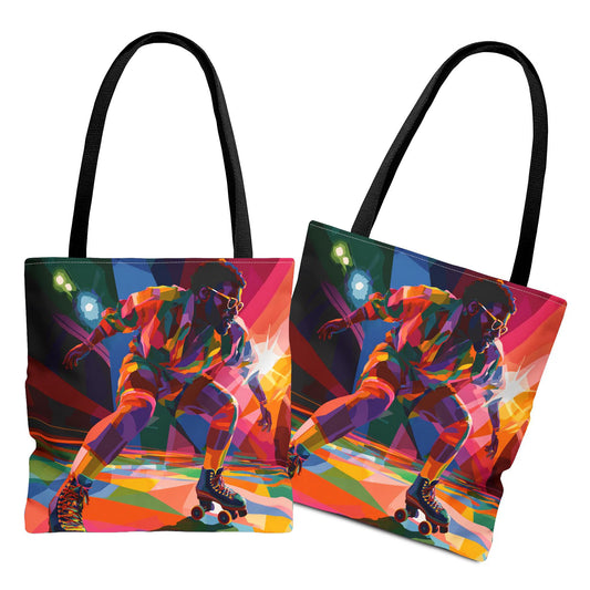 Man on Skates Tote Bag