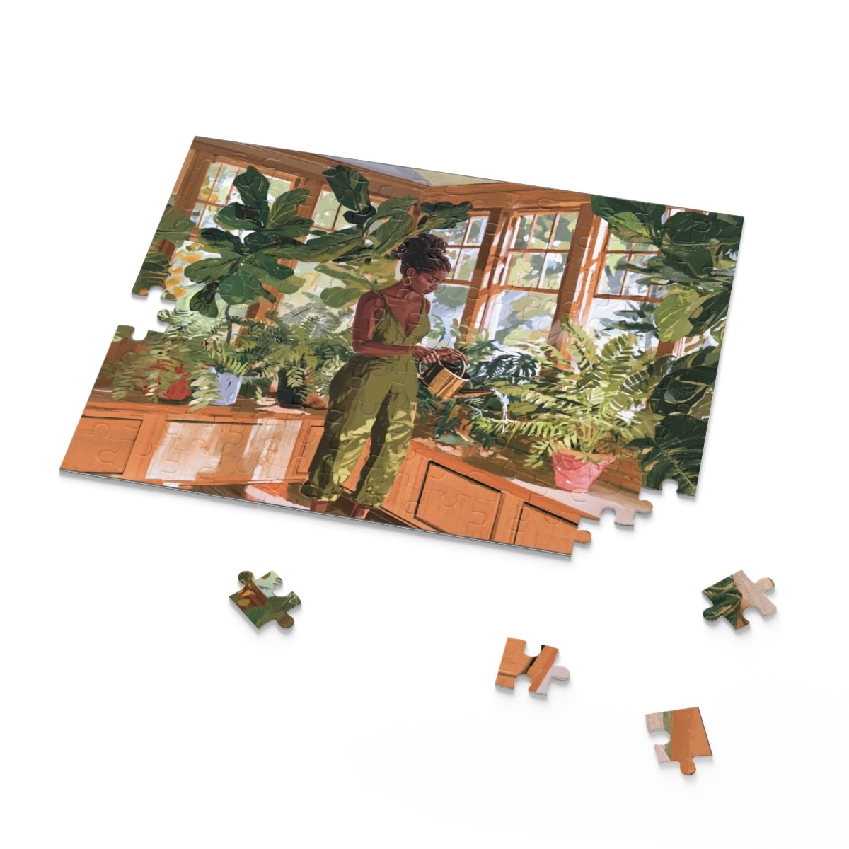 Indoor Garden Puzzle - Afrocentric Art by The Trini Gee