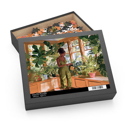 Indoor Garden Puzzle - Afrocentric Art by The Trini Gee