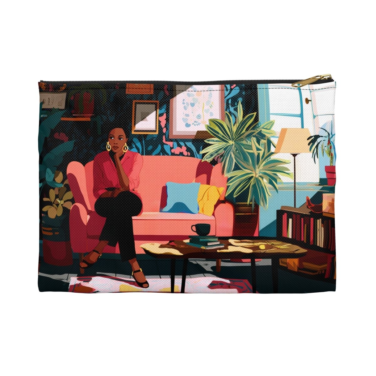 Interior Style Accessory Pouch - Afrocentric Art by The Trini Gee