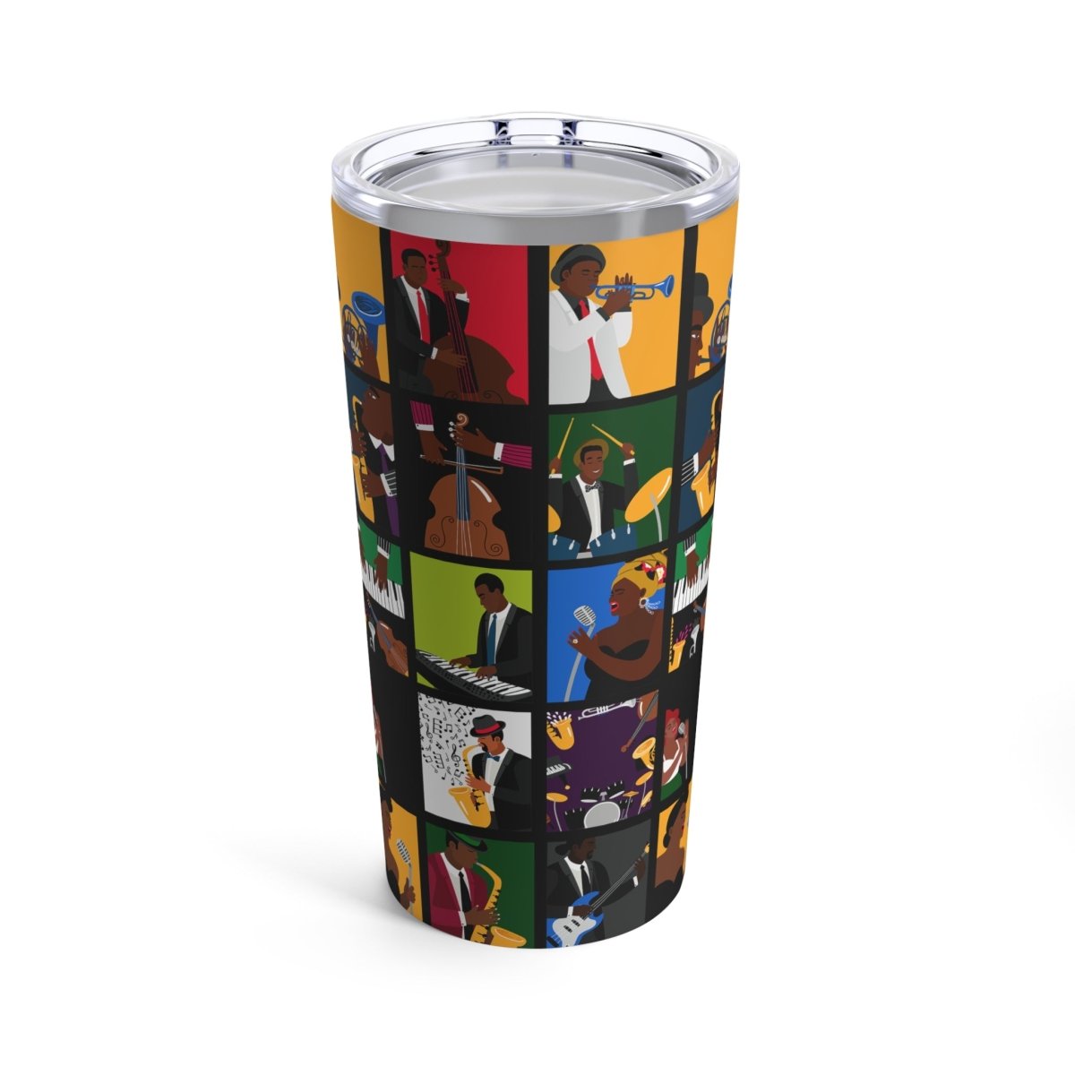 Jazz Lover 20oz Tumbler - Afrocentric Art by The Trini Gee