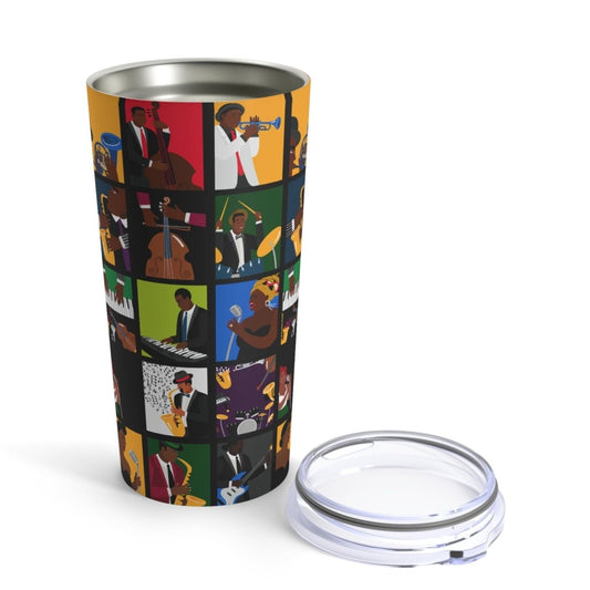 Jazz Lover 20oz Tumbler - Afrocentric Art by The Trini Gee