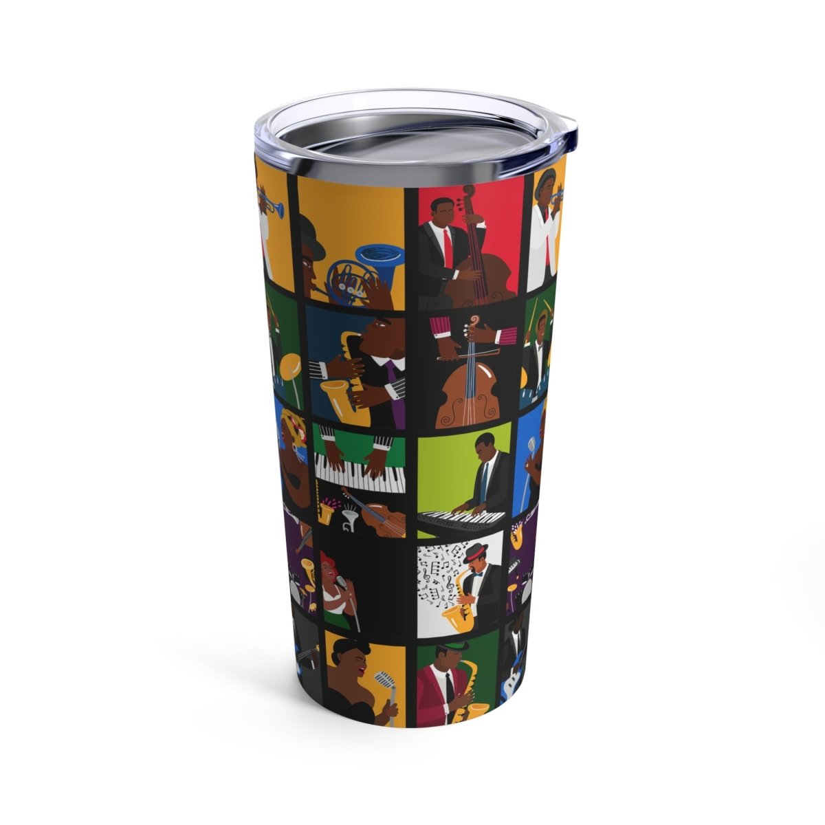 Jazz Lover 20oz Tumbler - Afrocentric Art by The Trini Gee