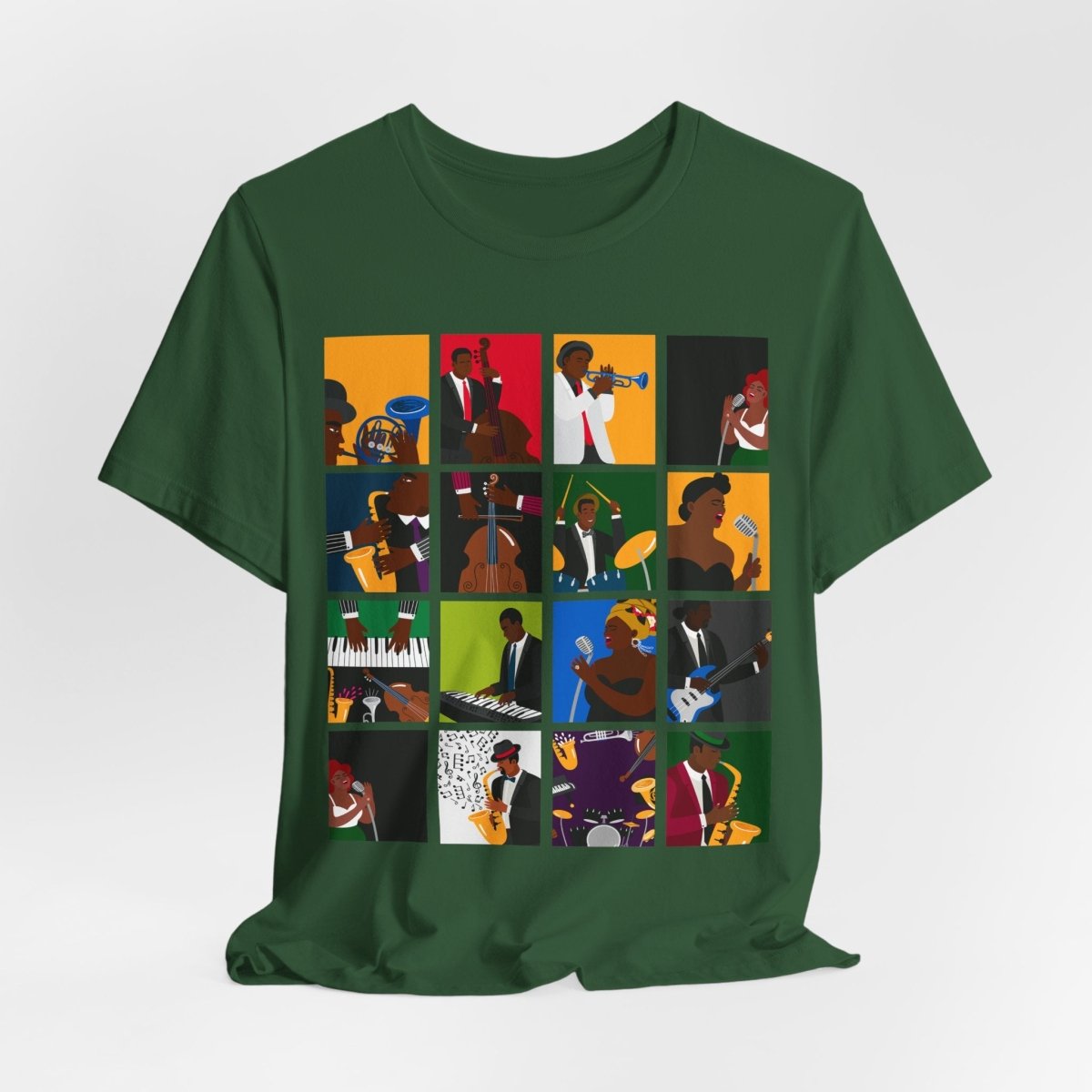 Jazz Musicians Shirt - Afrocentric Art by The Trini Gee