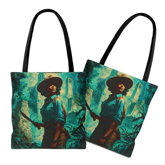 Jungle Explorer Tote Bag - Afrocentric Art by The Trini Gee