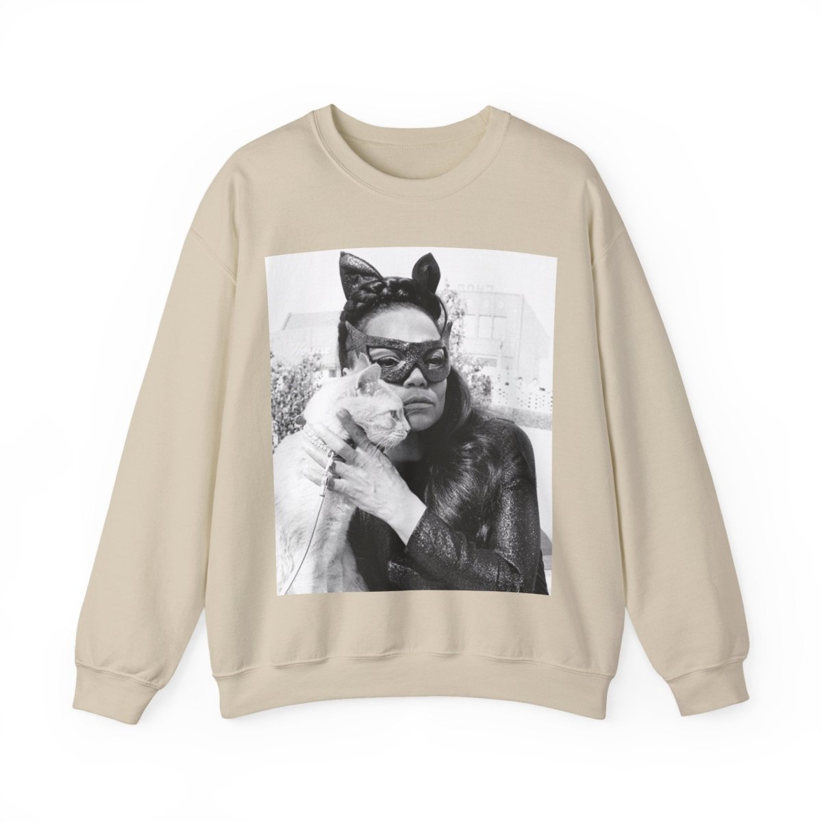 Kitt with Cat Sweatshirt - Afrocentric Art by The Trini Gee
