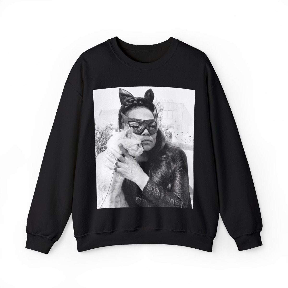 Kitt with Cat Sweatshirt - Afrocentric Art by The Trini Gee